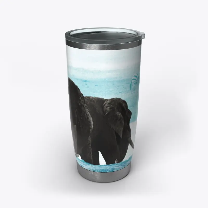 Blue Elephant Themed Tumbler